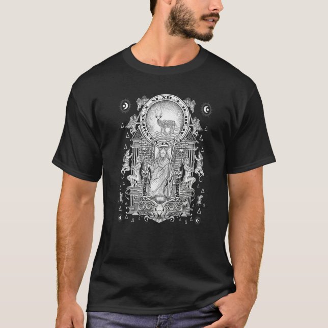 Camiseta Esoteric Death Tarot Card Illustration   (Frente)