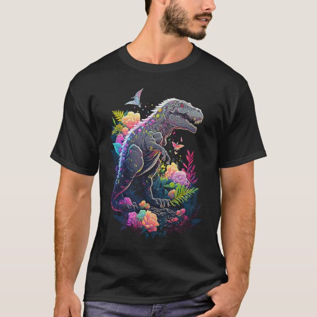 Camiseta Esoteric Rex Trex Crystals Cute Illustration  2 (Frente)
