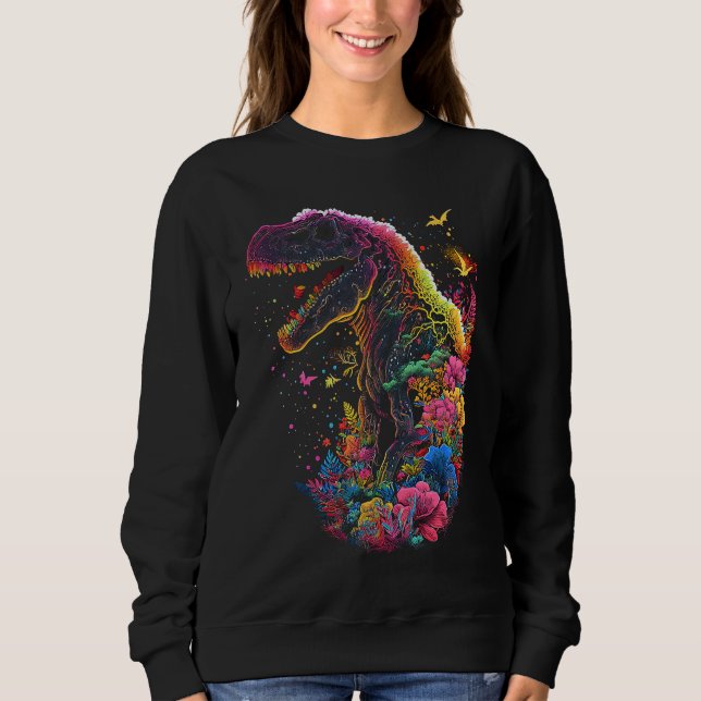 Camiseta Esoteric Rex Trex Crystals Cute Illustration  4 (Frente)