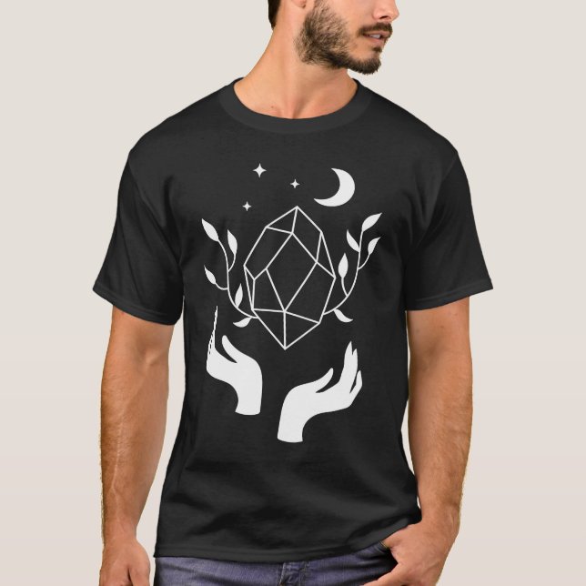 Camiseta Esoteric Spiritual Moon Flower Line (Frente)