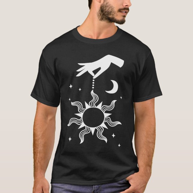Camiseta Esoteric Spiritual Moon Hand Line (Frente)