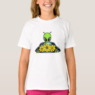 Camiseta Espaçamento entre Alienígenas Florais