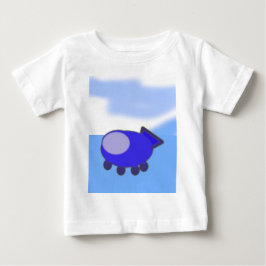Camiseta Espachante azul-esbranquiçado em nuvens azuis fran