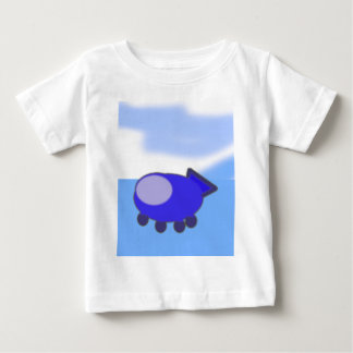 Camiseta Espachante azul-esbranquiçado em nuvens azuis fran