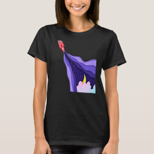 Camiseta Espachante De Navio De Foguete Desligado Da Lua S