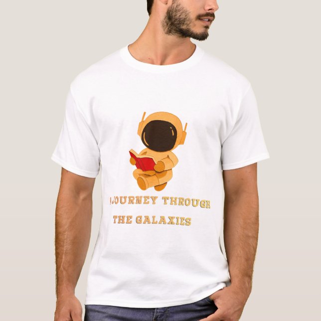 Camiseta Espacial Astronauta Lendo (Frente)