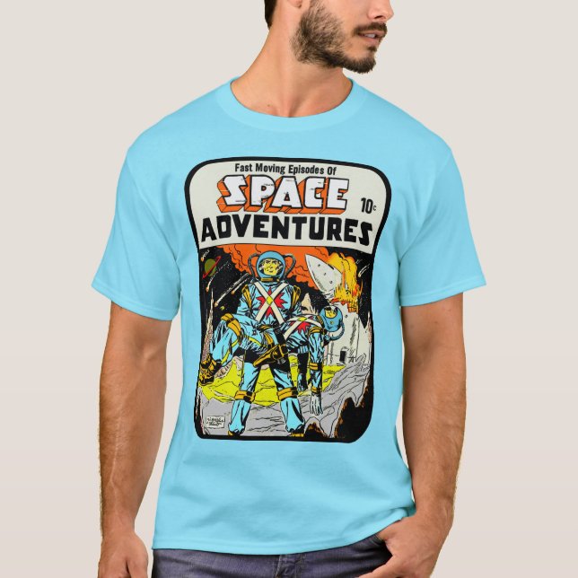 Camiseta Espacial Aventura dos anos 50 (Frente)