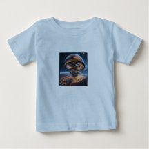 camiseta espacial para crianças