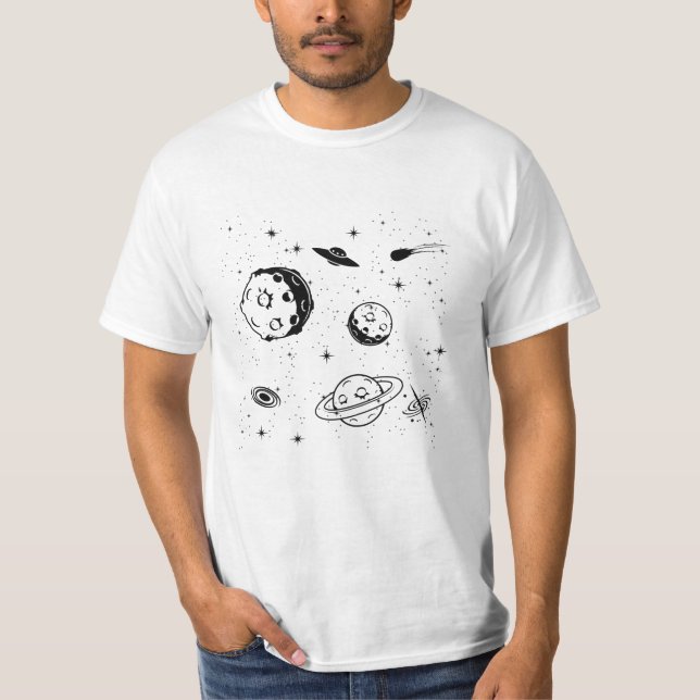 Camiseta Espacial Por Curso Astronomia Adulta Hobby Exterio (Frente)