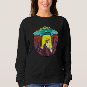 Camiseta Espaço Alienígena Francês Para Bulldog Ufo Trip