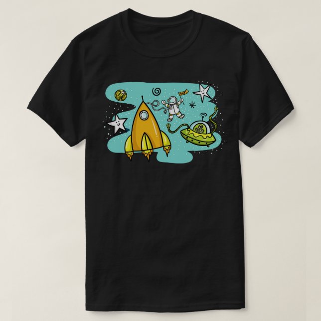 Camiseta Espaço Astronauta (Frente do Design)
