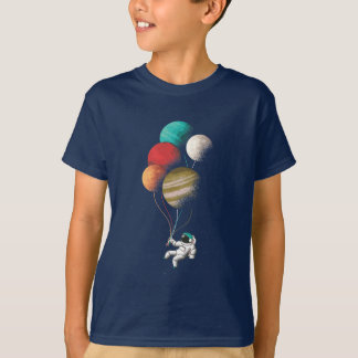 Camiseta Espaço Astronauta, Balões Espaciais Planetas da Lu