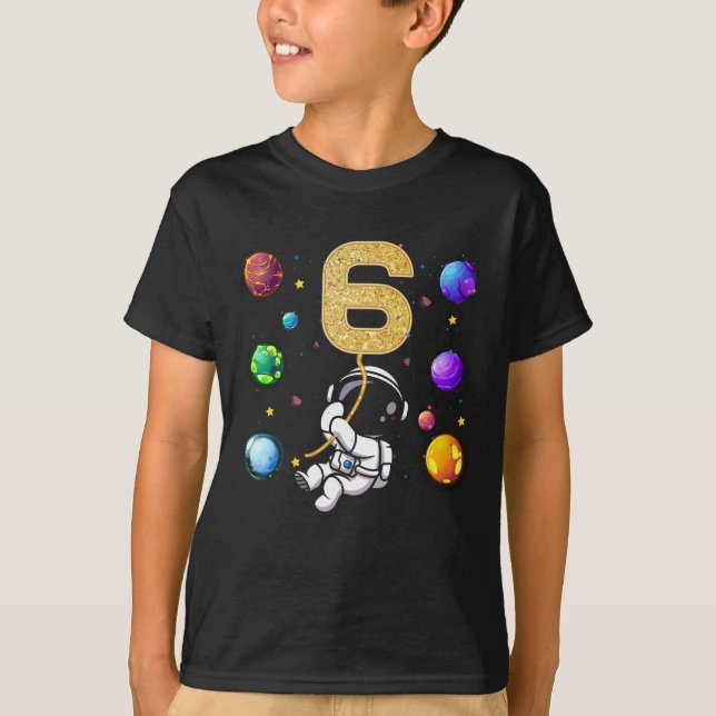 Camiseta Espaço: Astronauta dos Planetas de Astronauta da 6 (Frente)