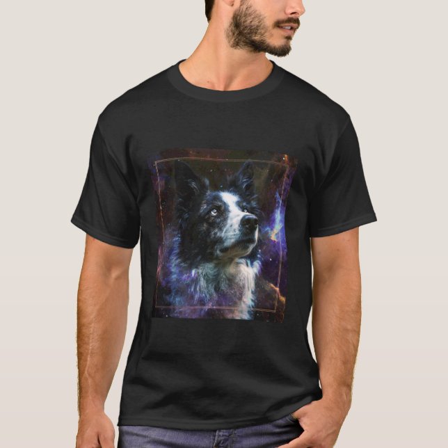 Camiseta Espaço Border Collie (Frente)