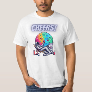 Camiseta espaço com lobo