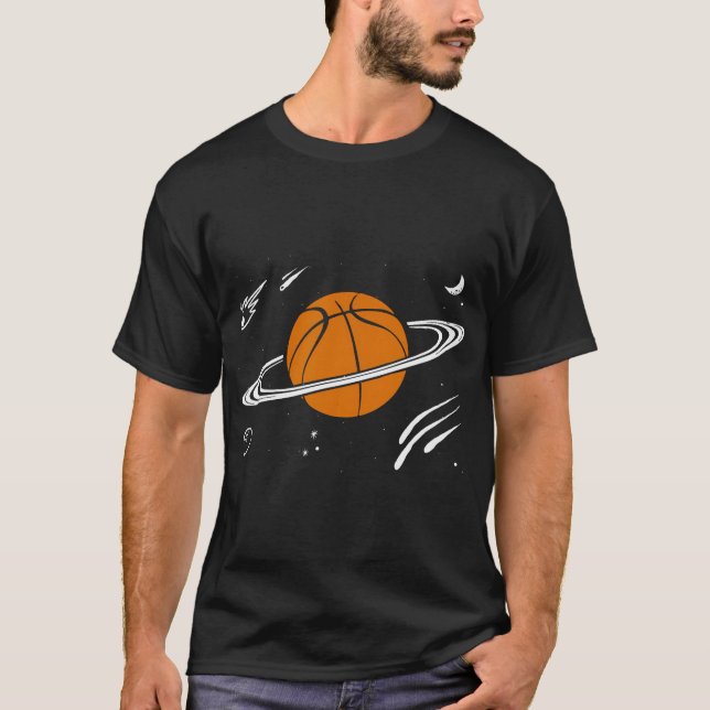Camiseta Espaço da Galáxia Saturno Ring do Planeta Esportiv (Frente)