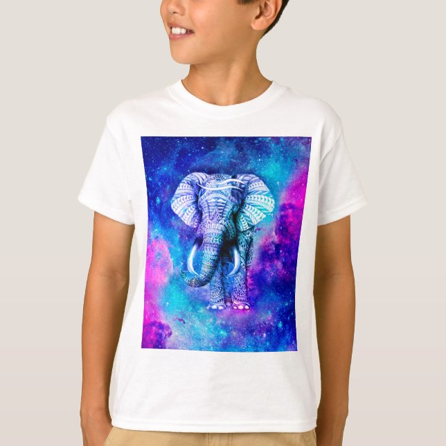 Camiseta Espaço da Nebulosa do Elefante hipster (Frente)