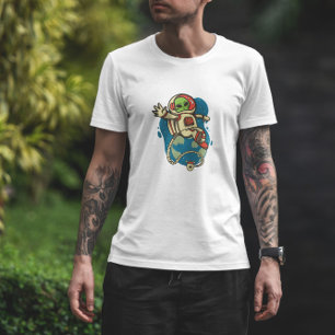 Camiseta Espaço de Cartoon de Alienígena Astronauta