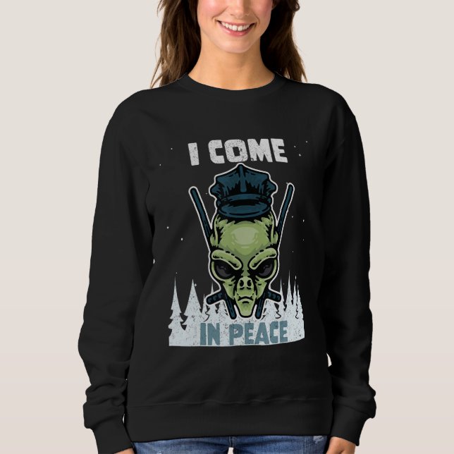 Camiseta Espaço de Ciência da Galáxia alienígena Eu Vim Em  (Frente)