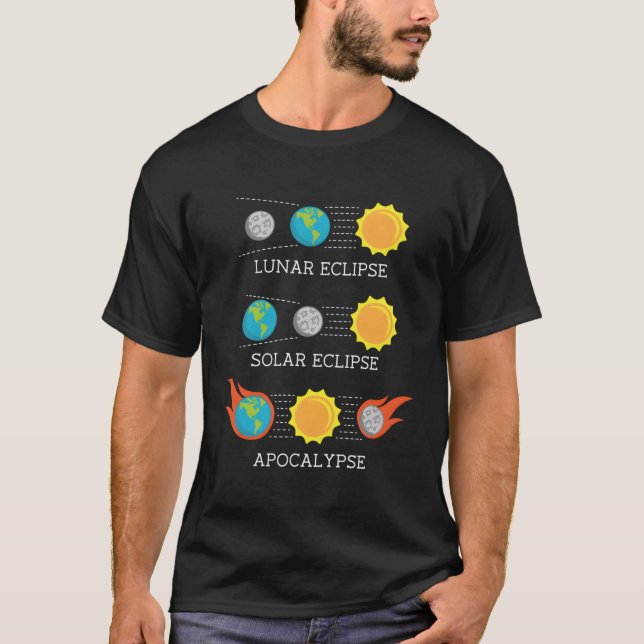 Camiseta Espaço de Eclipse Solar Solar do Apocalipse (Frente)