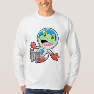 Camiseta Espaço de fantasia do astronauta do sapo