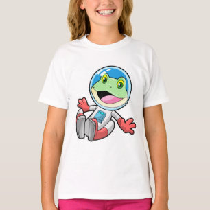 Camiseta Espaço de fantasia do astronauta do sapo