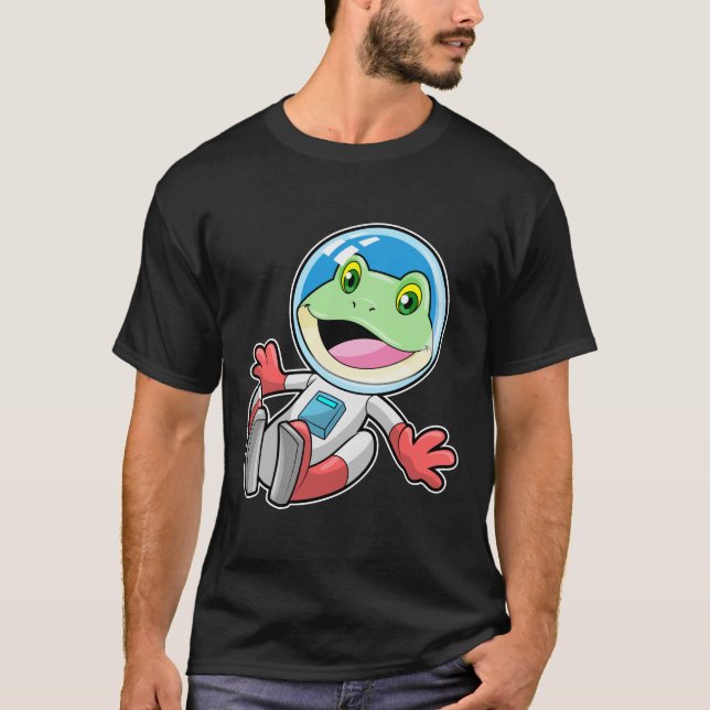 Camiseta Espaço de fantasia do astronauta do sapo (Frente)