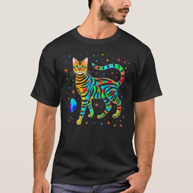 Camiseta Espaço de Gato de Bengala (Frente)