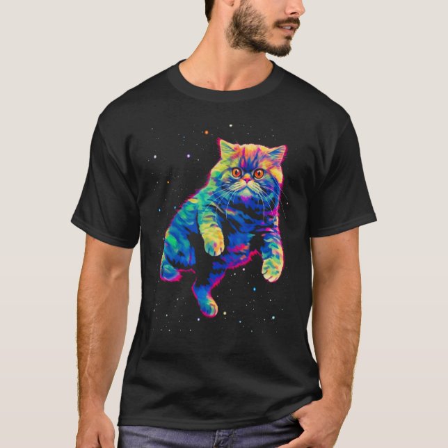 Camiseta Espaço de Gato Persa (Frente)