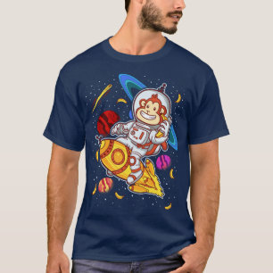 Camiseta Espaço de Passeio do Macaco Astronauta