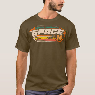 Camiseta Espaço design Lunar espaçonave emblema futurista