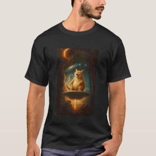 Camiseta Espaço Divertido, Gato UFO Alien, Abdução Astronau
