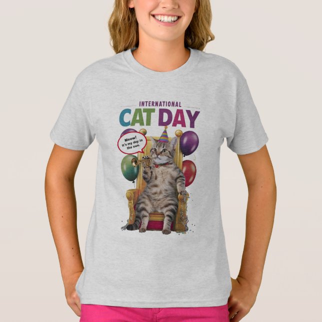 CAMISETA ESPAÇO DO DIA DE GATO (Frente)