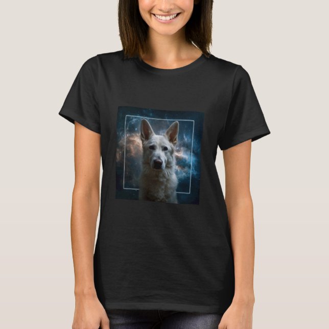 Camiseta Espaço do Pastor Alemão Branco (Frente)