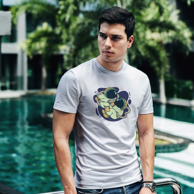 Camiseta Espaço dos Astronautas Gêmeos para Bebês (Criador carregado)