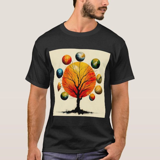 Camiseta Espaço e a natureza mística (Frente)