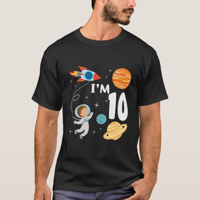 Camiseta Espaço Exterior 10º Astronautas De Astronauta De A (Frente)