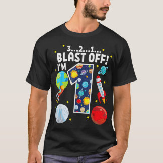 Camiseta Espaço Exterior 321 Festa de primeiro aniversario