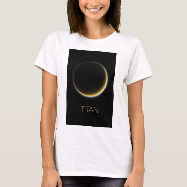 Camiseta Espaço Exterior, Cosmos, Sistema Solar, Lua Titã (Frente)