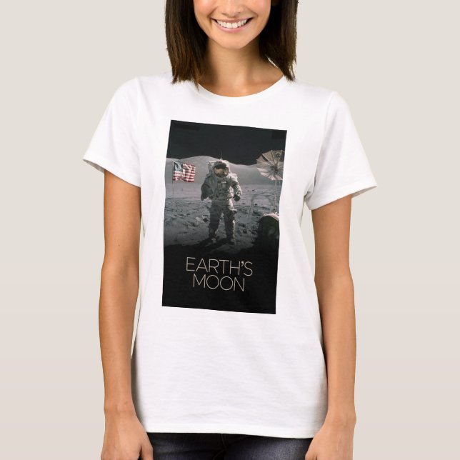 Camiseta Espaço Exterior, Galáxia, Sistema Solar, Lua da Te (Frente)