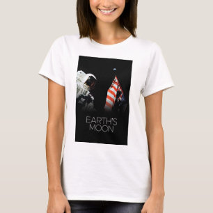 Camiseta Espaço Exterior, Galáxia, Sistema Solar, Lua da Te