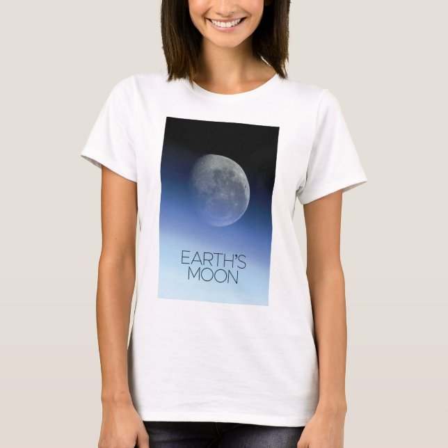 Camiseta Espaço Exterior, Galáxia, Sistema Solar, Lua da Te (Frente)