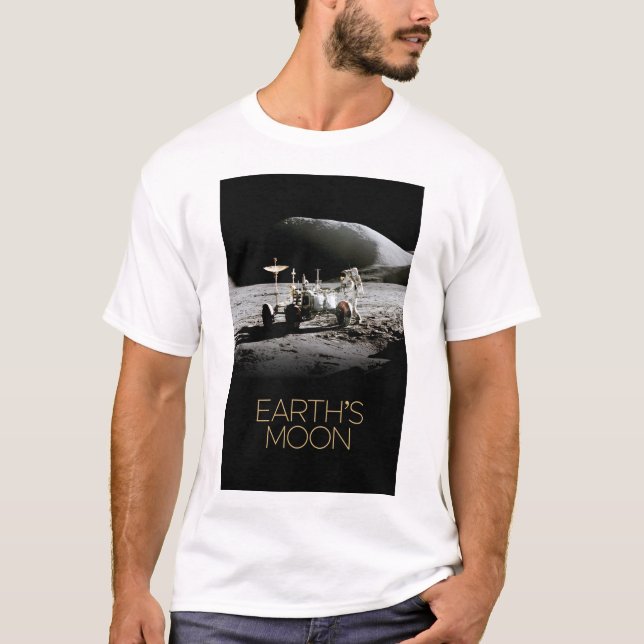 Camiseta Espaço Exterior, Galáxia, Sistema Solar, Lua da Te (Frente)