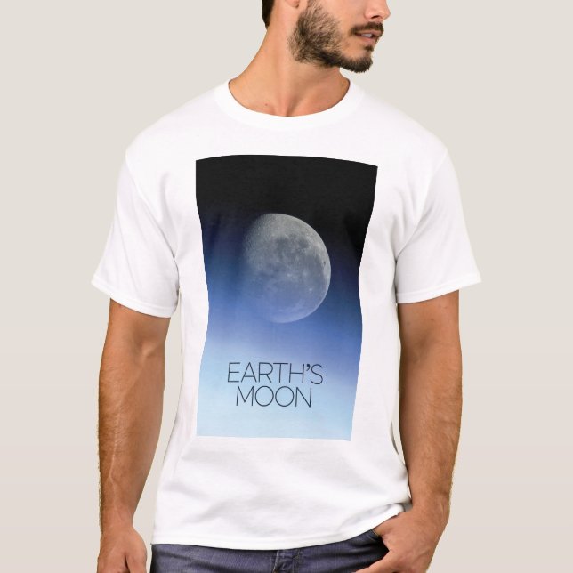Camiseta Espaço Exterior, Galáxia, Sistema Solar, Lua da Te (Frente)