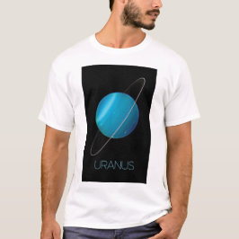 Camiseta Espaço Exterior, Galáxia, Sistema Solar, Urano Pla