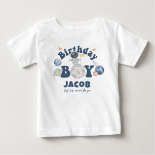 Camiseta Espaço Exterior Primeira Viagem em torno do Teto d