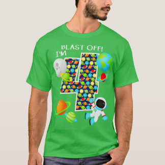 Camiseta Espaço Exterior Sistema Solar A, 4 Anos, 4 Anos