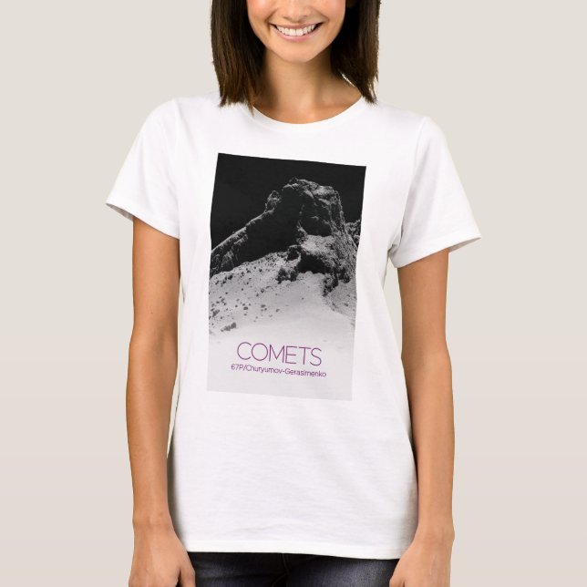Camiseta Espaço Exterior, Sistema Solar, Cosmos, Cometas, 6 (Frente)