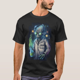 Camiseta Espaço Extraterrestre do OVNI do Cientista alieníg