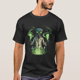 Camiseta Espaço Extraterrestre do OVNI do Cientista alieníg
